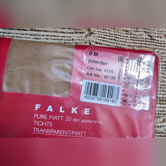 FALKE lot of 2 Pure Matte 20 Tights in Powder & Brenda NEW - Picture 3 of 4